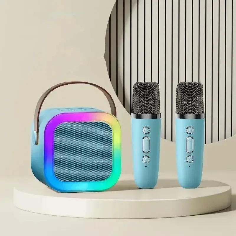НОВЫЙ K12 Bluetooth-динамик Портативный Домашний Милый Караоке Мини Беспроводное Аудио с Микрофоном K Песня Семейная Поющая Машина