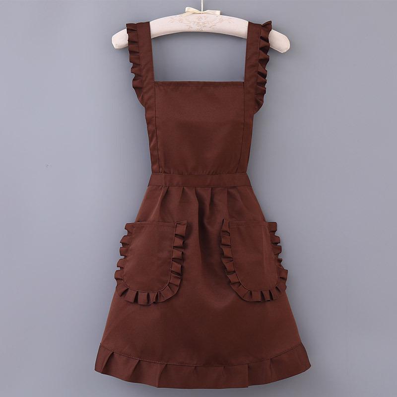 Korean Style Princess Apron: Stylish, Breathable, and Stain-Resistant Kitchen and Restaurant Waist Apron for Women