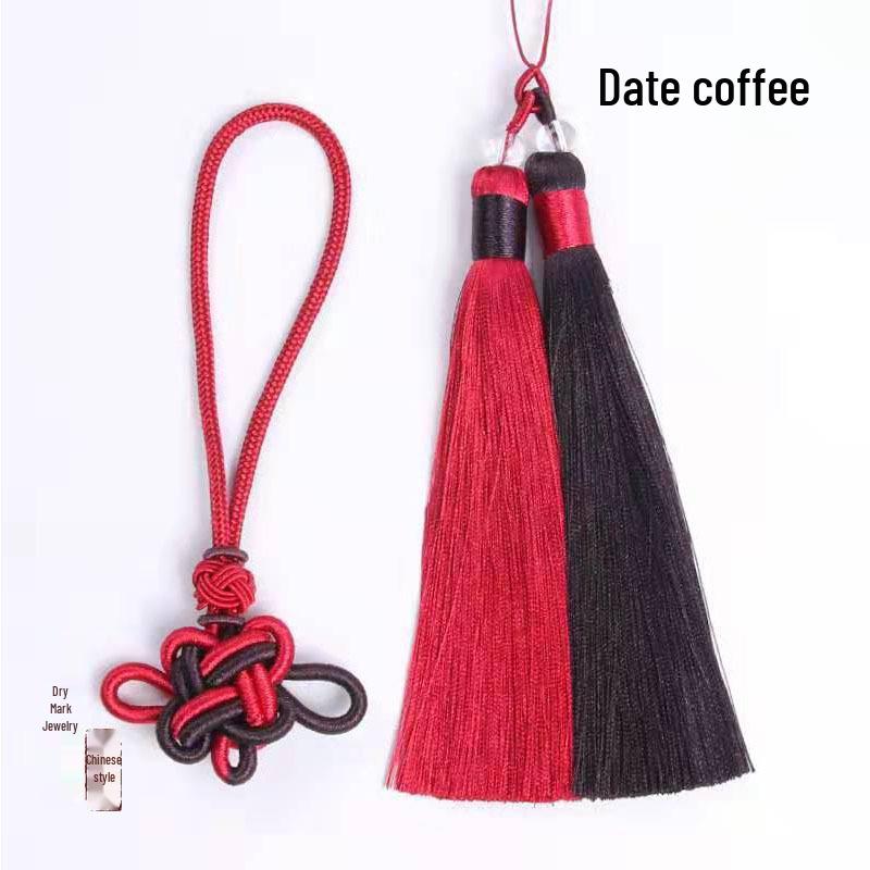 Двухцветная кисточка-подвеска в виде китайского узла для рукоделия