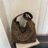 Korean Style Large Capacity Leopard Print Women's Shoulder Bag - 2025 Autumn Casual Tote