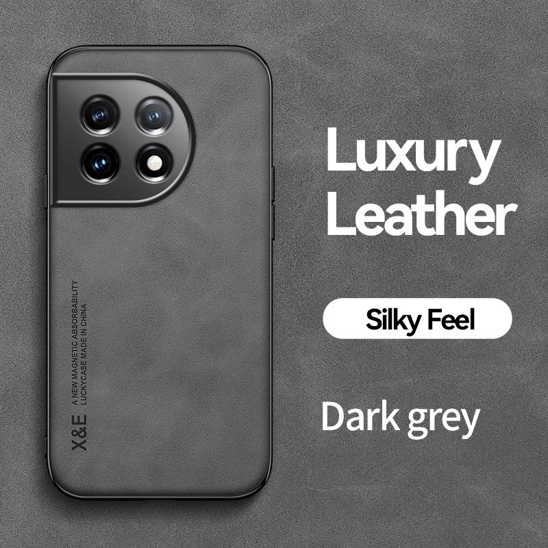 KEYSION Роскошный кожаный чехол для Oneplus 11 5G 10T 9 RT, мягкий силикон + противоударная задняя крышка для телефона из поликарбоната для Oneplus Ace 2 1+ Ace Pro