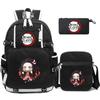3 шт./компл., рюкзак в стиле аниме «Убийца Демонов», рюкзак с сумкой на плечо, чехол-карандаш для девочек и мальчиков, школьная сумка, дорожная сумка Mochila