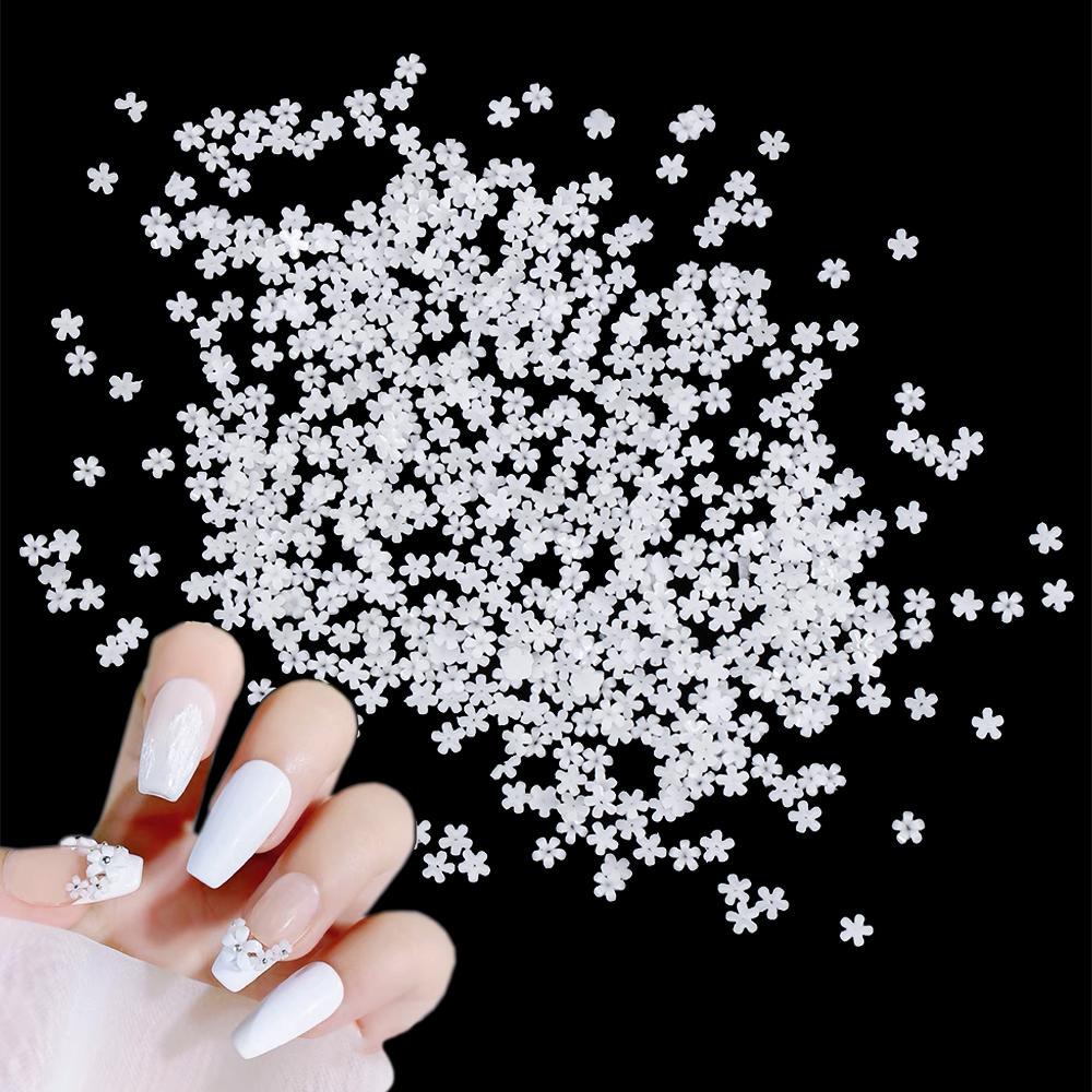 100/500pcs Material Package Flower Cute Resin Drill Nail Art Decoration Nail Beauty Rhinestones