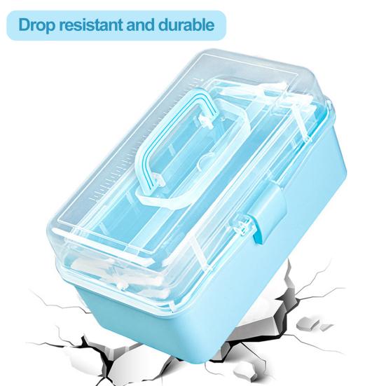 Многослойный складной ящик-органайзер с ручкой, большая вместительная кисть для рисования, швейные принадлежности, чехол для хранения мелочей