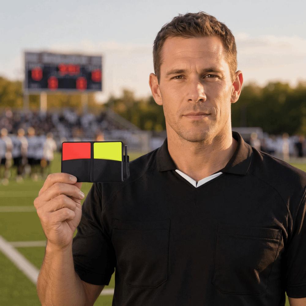 3PCS Side Pen Holder Referee Warning Cards PVC Record Paper Protective Case School Sports