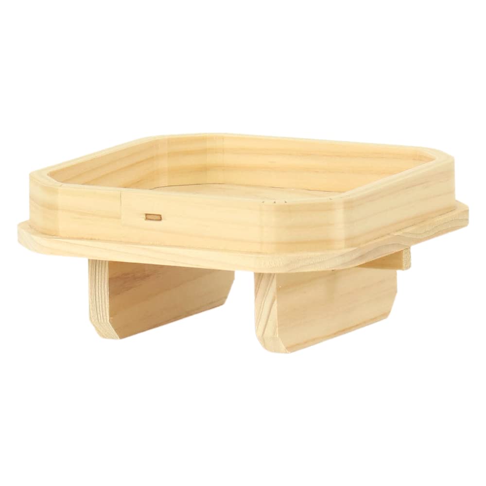 Namukumachan Kobo 4-inch (12.5cm Wide X 5.5cm High) Hinoki (Japanese Cypress) Tripod with Legs, Made In Japan, for Shinto Shrines, Kagami Mochi (rice