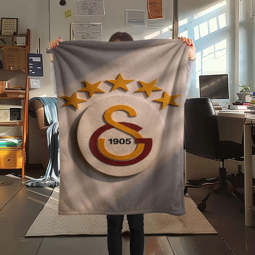 1PC Galatasaray Fire Blanket, High quality Comfortable for All Seasons, Home Decor, Warmth and Comfort