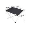 Foldable Fabric Camping and Picnic Table, Black, Large Size, 73 X 55 X 48 Cm