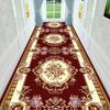 Красный Европейский Роскошный Легко Чистящийся Длинный Ковер для Коридора Нескользящий Без ворса Классический Коврик для Прихожей Свадебный Мягкий Коврик для Прохода