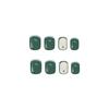 Green checkerboard wearable nail fake nail wearable nail art finished product removable, nail sticker finished product