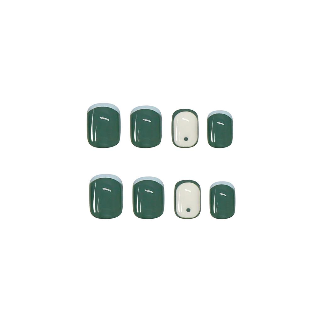 Green checkerboard wearable nail fake nail wearable nail art finished product removable, nail sticker finished product