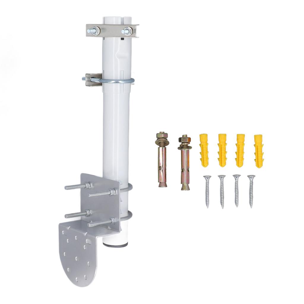 Комплект для установки антенной мачты с U-болтами Короткий настенный кронштейн для крепления на крышу для Starlink V2