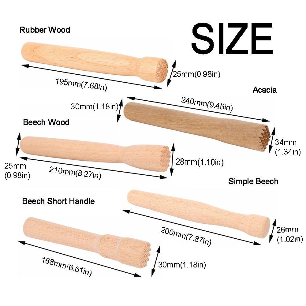 Прочный пестик для фруктового чая, мощный измельчитель льда, мадлер из буковой древесины, инструмент для бара