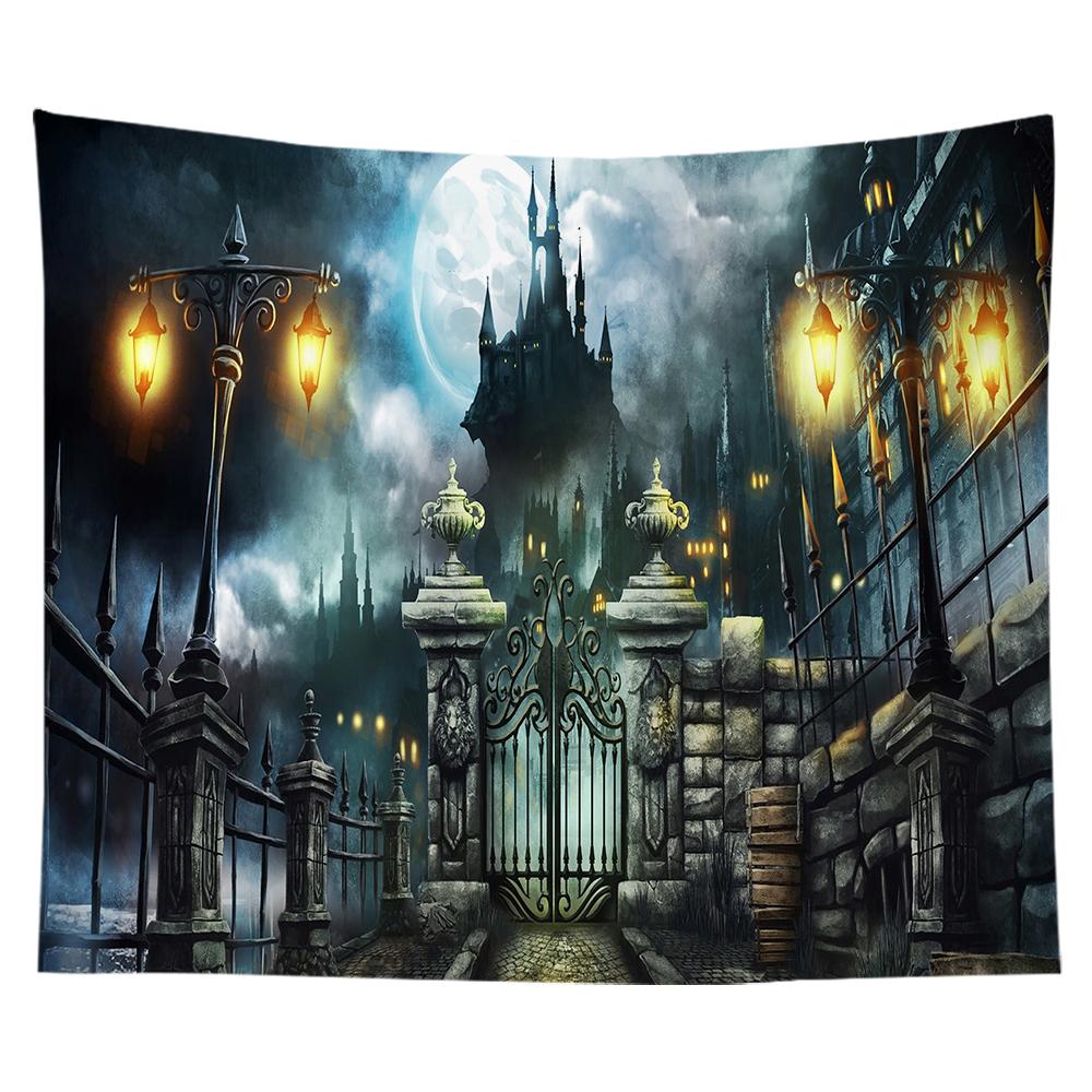 Home Decor Halloween Wall Hanging Gothic Print Tapestry  Witchcraft Supplies Dorm Rug 230x180cm Tapiz