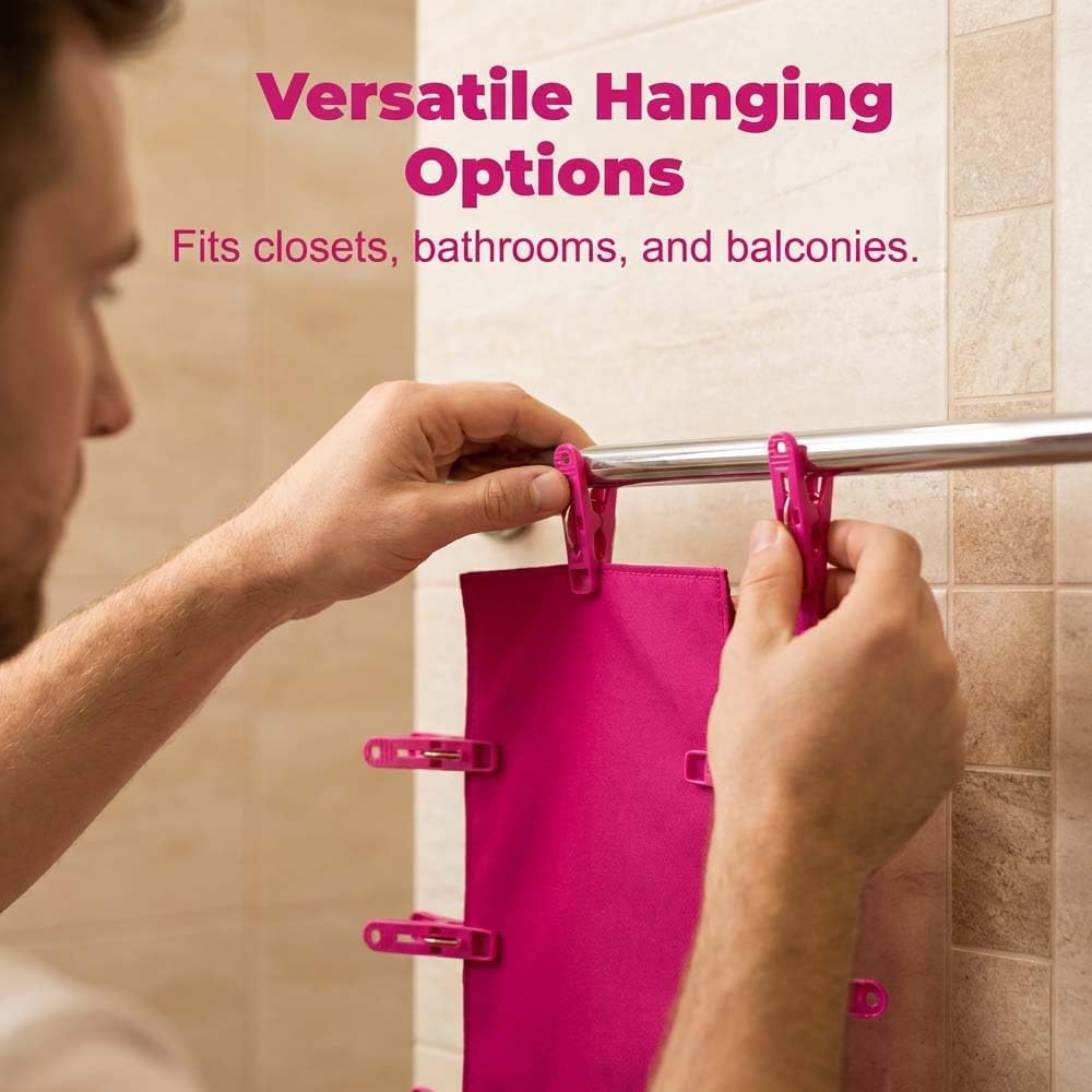Lightweight Portable Folding Clothes Travel Hangers Laundry Hanging With 6 Clips For Cruise And Hotel Swimsuits Underwear Socks