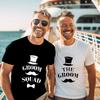 2024 Fashion Groom Squad Graphic Tops Team EVG Future Groom T-Shirt Groomsman Bachelor Stag Party T-shirt Friends Wedding Tees