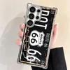 Retro Vintage License Plate Soft Phone Case For Samsung Galaxy S26 Ultra S25 Edge S24 FE S23 Plus S22 S21 + S20 Plating Anti-Fal