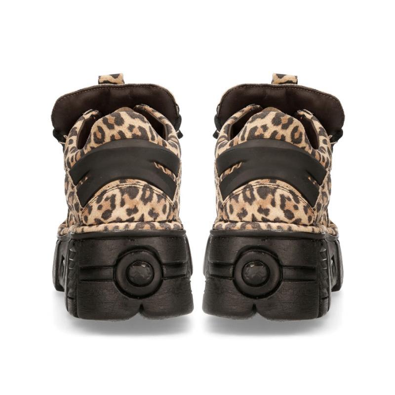 Кроссовки модные, увеличивающие рост, для отдыха, суперпопулярные, с леопардовым принтом, готические, панк, платформа, высокие, папины туфли