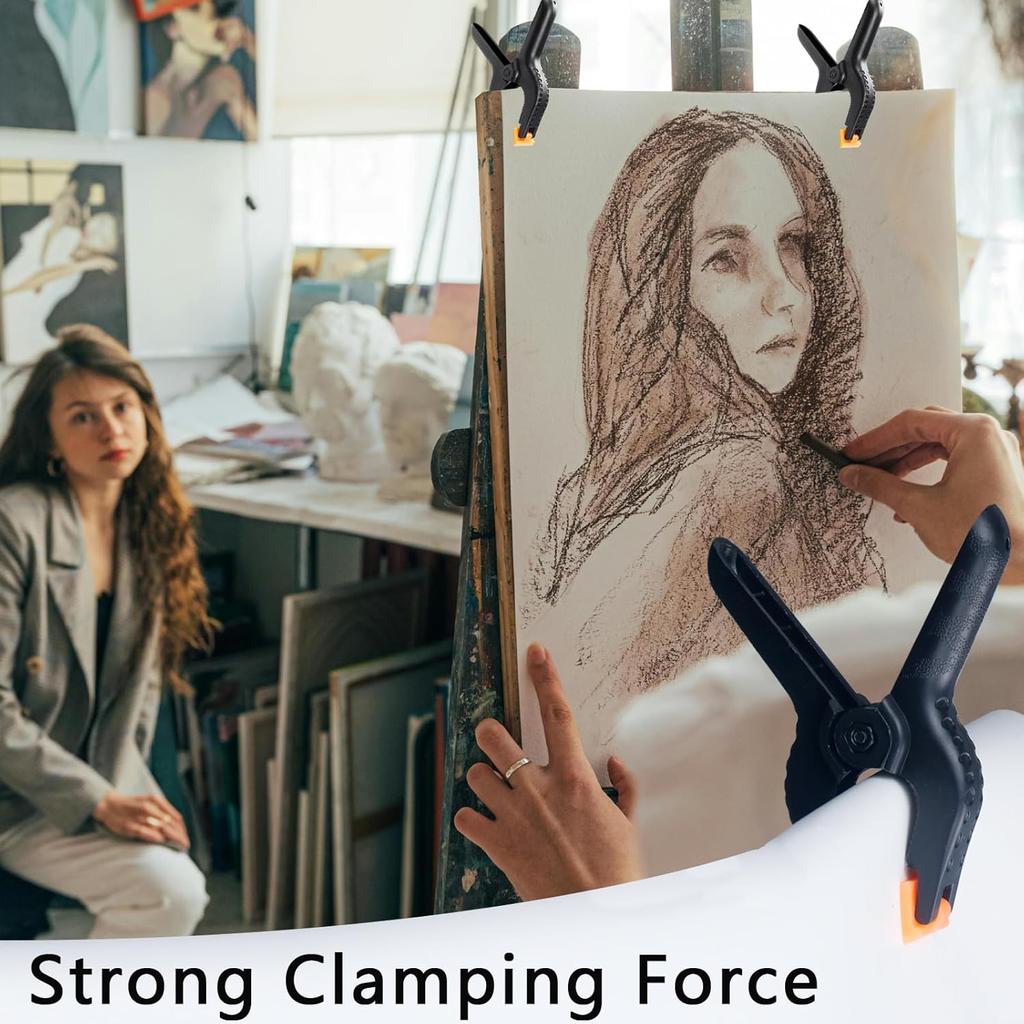 3/4/6/9 Inch Wood Working Clip Plastic Clamp Nylon Spring Clamp Clips for backdrop,Wood Working, Photography,Craft, Art DIY