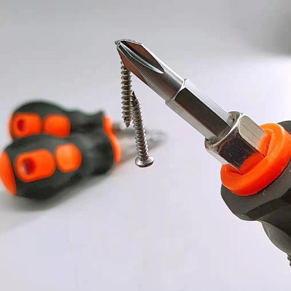 Short Handle Phillips Screwdriver Bits Tools 2 in 1 Ratchet Slotted Screwdriver Telescopic