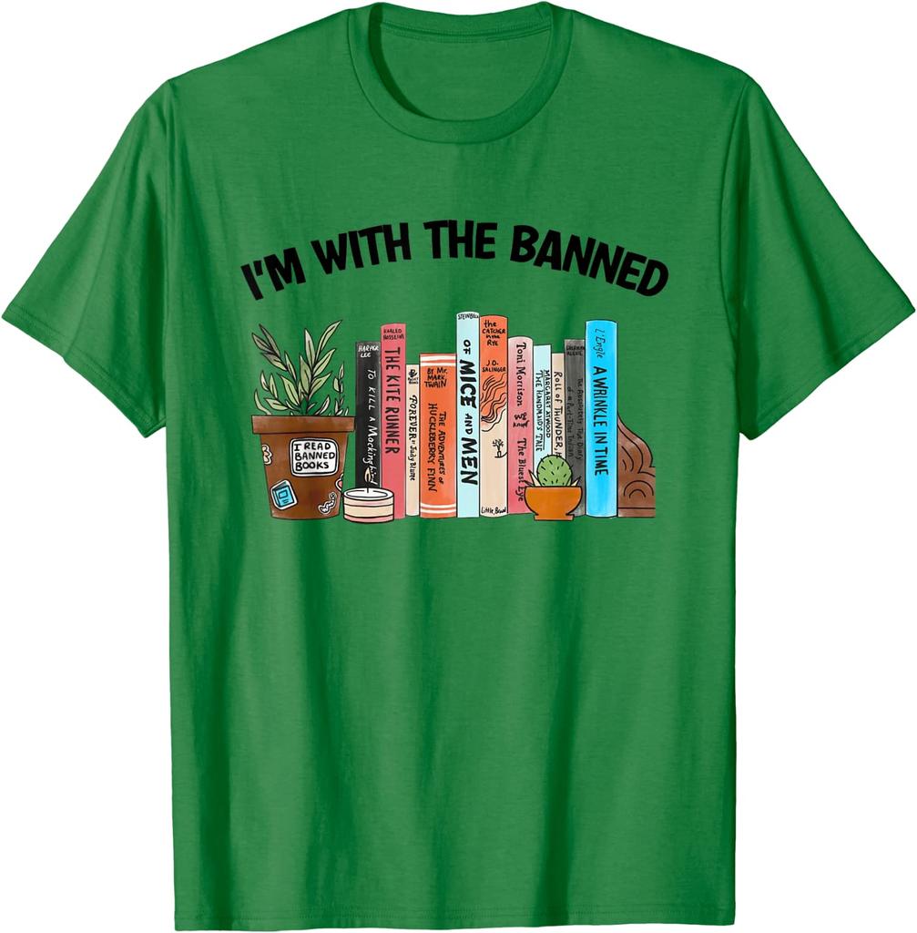 I'm with The Banned Books I Read Banned Books Lovers T-Shirt Avid Reader Clothes Librarian Graphic Tee Tops Life Style Gifts