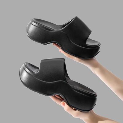 Женские дезодорирующие шлепанцы на толстой подошве: Мягкие, Увеличивающие рост, Для помещений/улицы, Летняя пляжная одежда