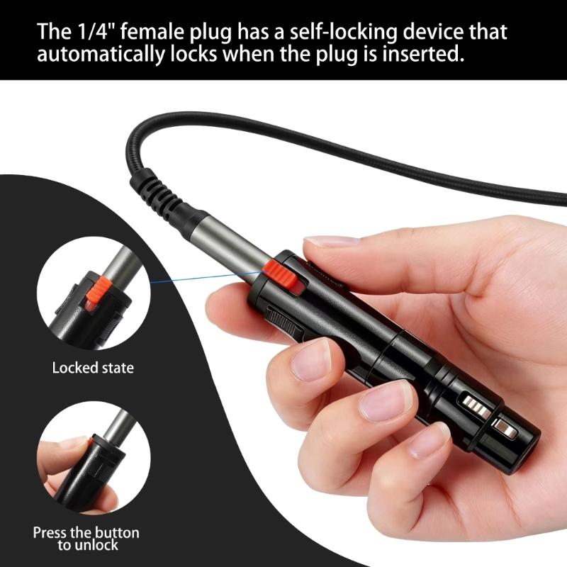 Адаптер 1/4 дюйма на XLR Female 6.35mm Female на XLR Female Конвертер штекера Female на XLR для гитарных микрофонов