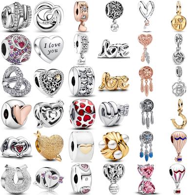 925 Silver Seahorse Dreamcatcher Charm Beads for Bracelet Necklace Jewelry Making DIY Gift Air Balloon Pendant