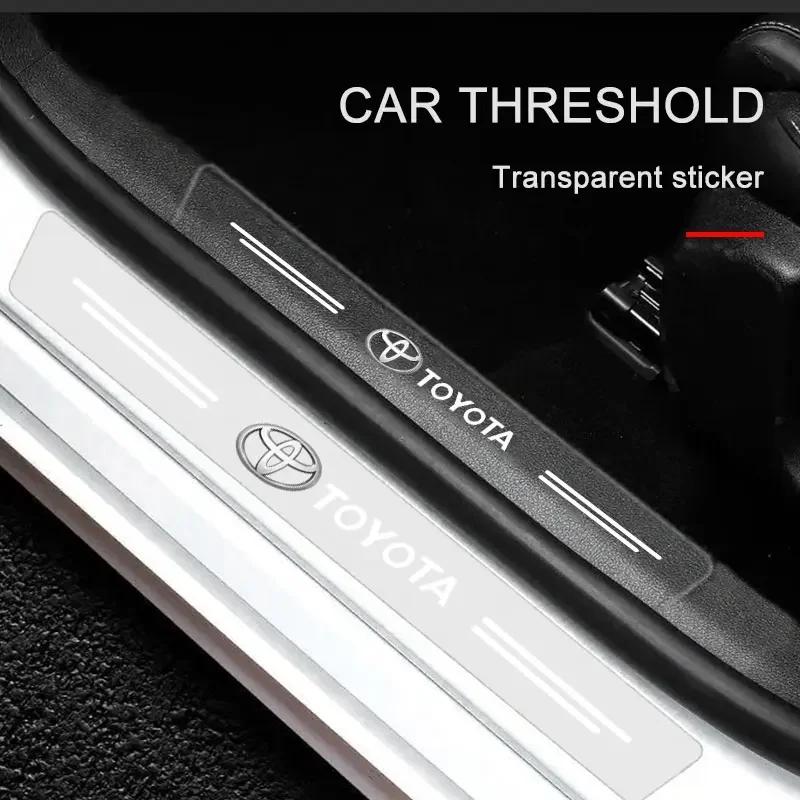 Наклейка на порог автомобиля Защитная пленка от царапин Прозрачная Для Toyota Prado Aqua Hilux Rav4 Camry Prius TRD Venza GR