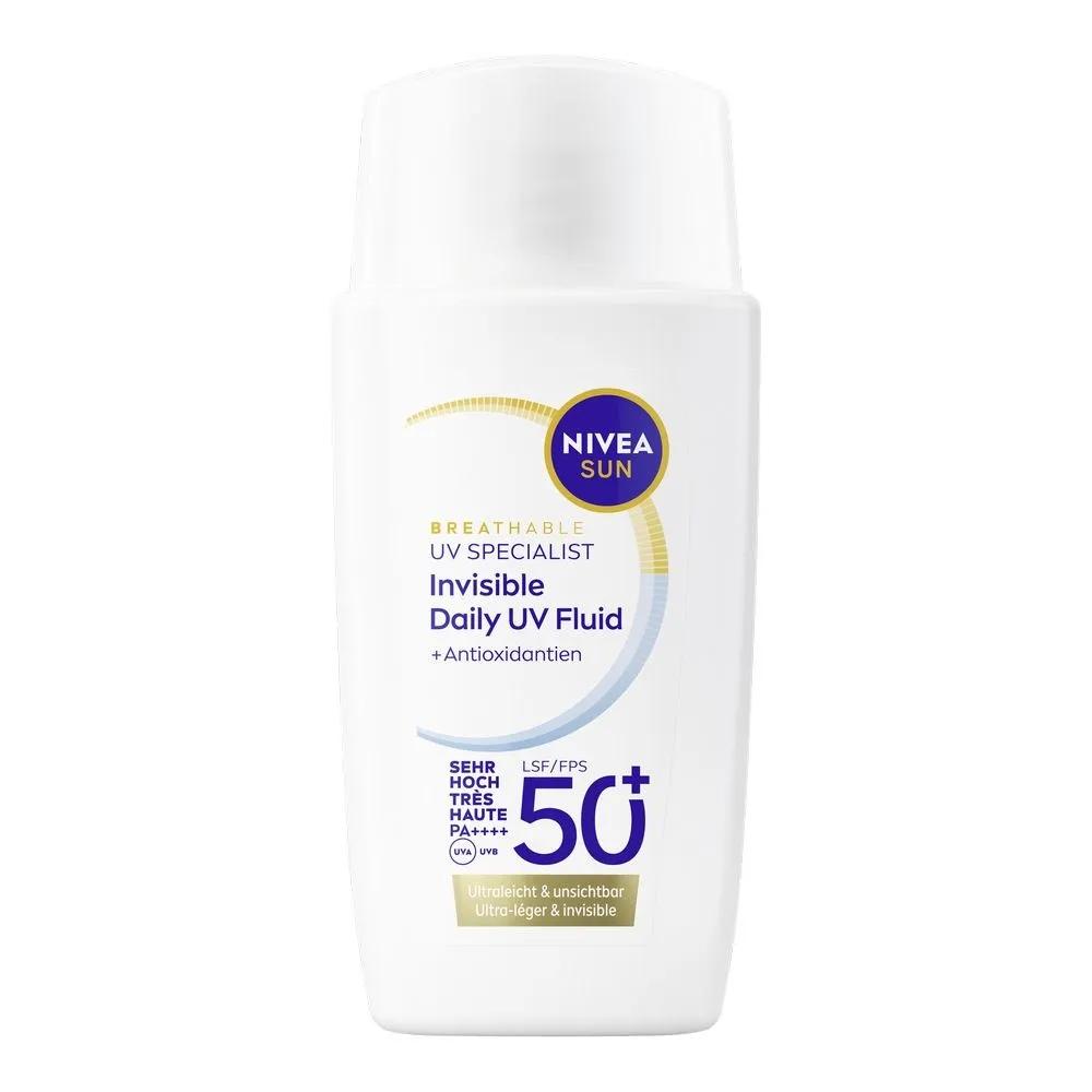 Немецкий Nivea Невидимый Ежедневный Солнцезащитный Флюид SPF50+ 40мл