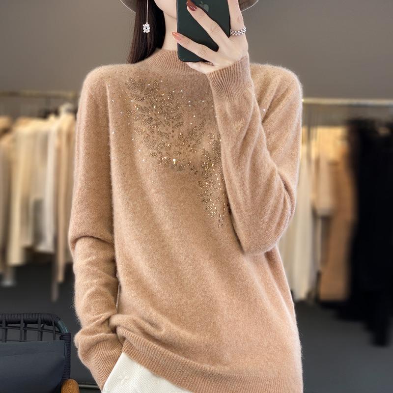 Women S Half Turtleneck Long Sleeve Knit Sweater Casual Top