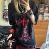 Oversize Fairy Tee Shirts Women Y2k Aesthetic Short Sleeve T-shirt Punk Print Casual Loose Graphic T-Shirt Harajuku