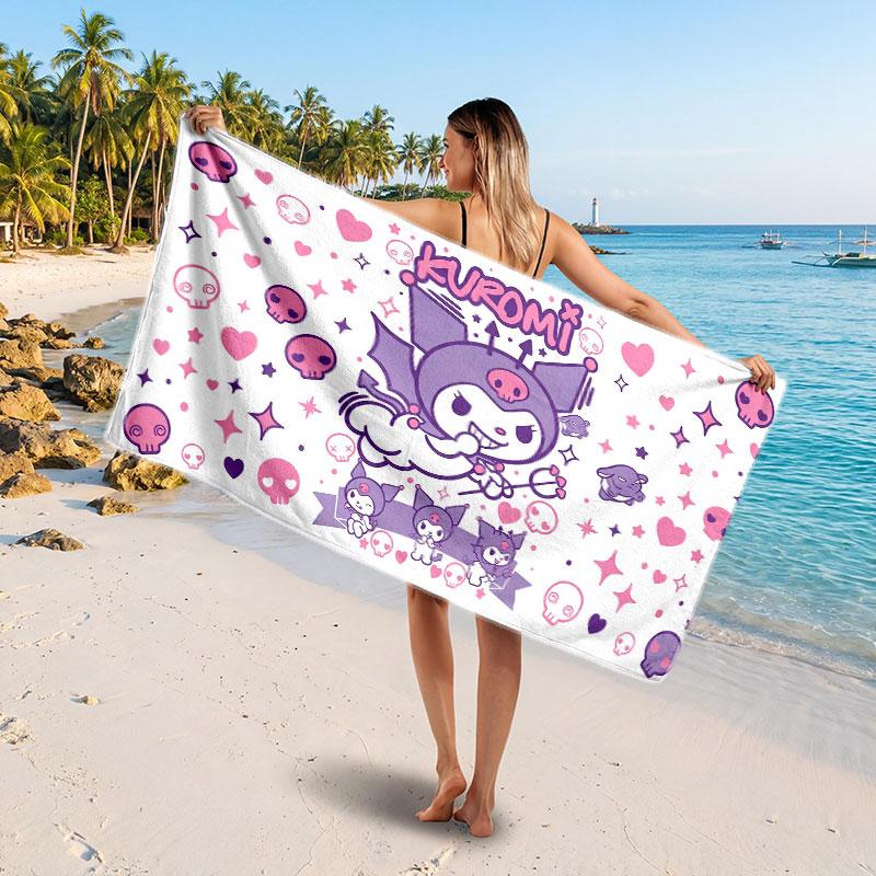 Large Beach TowelKuromi Soft Absorbent Towel Beach Bath Home Use