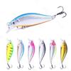 Рыболовный воблер 1 шт. 5 см 3 г Маленькая воблер искусственная твердая приманка с тройным крючком