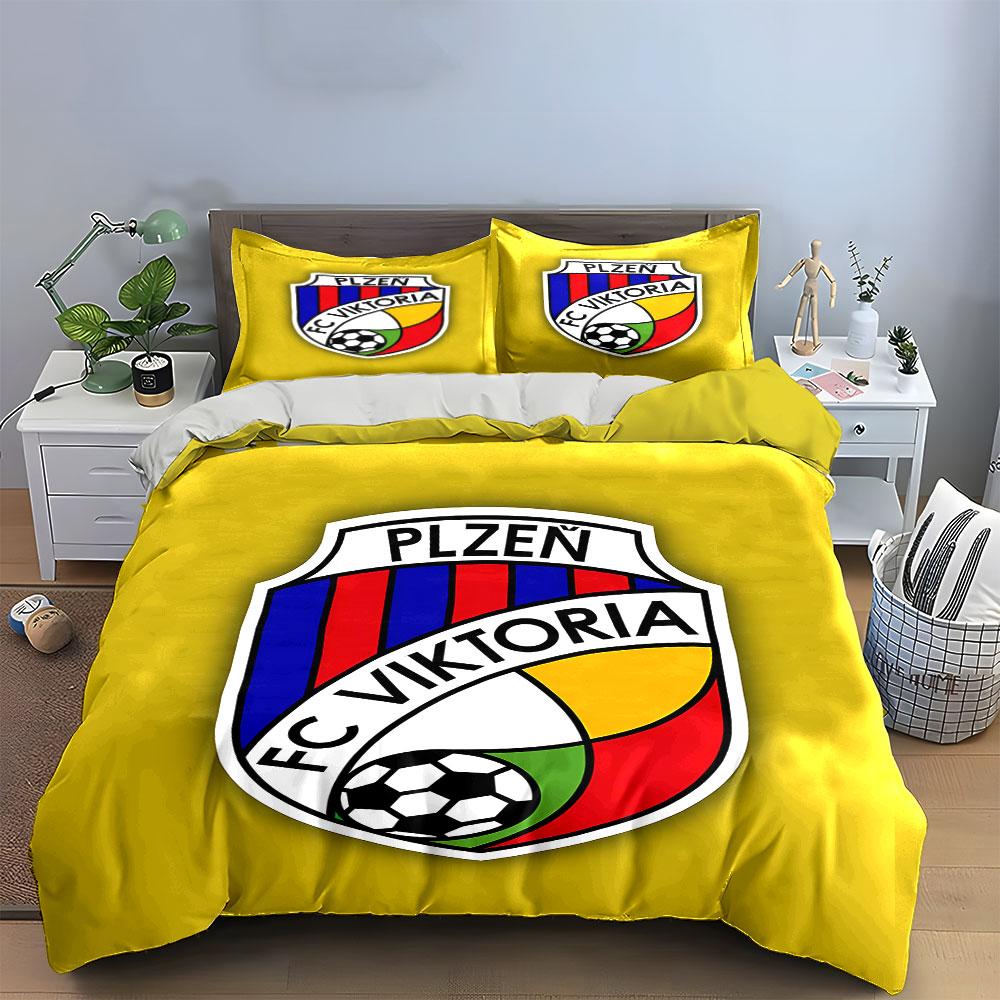 "FC Viktoria Plzen Bedding Set" Bedding Duvet Cover Set Duvet Cover Pillowcases (1 * Duvet Cover 2 * Pillowcases, without duvet insert)
