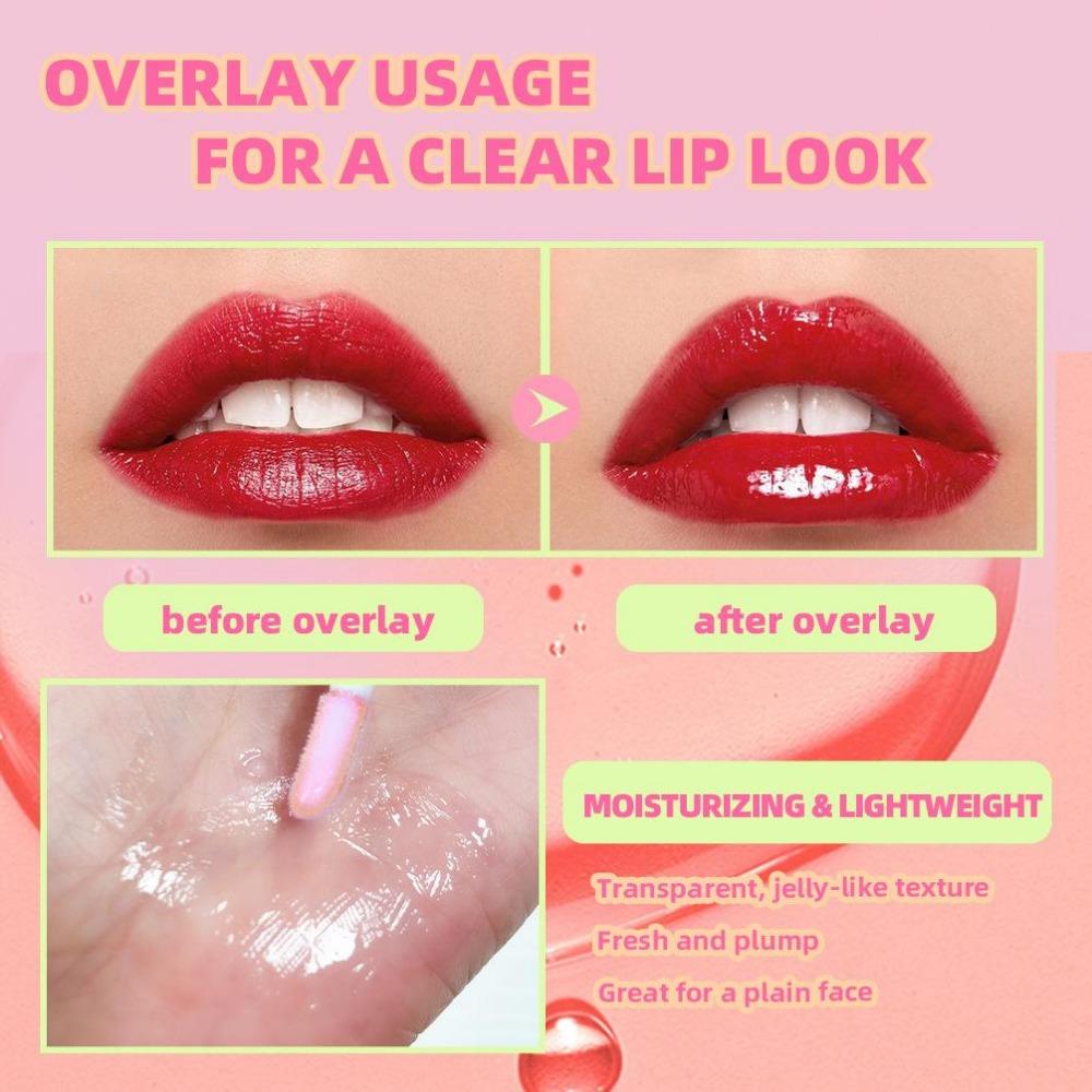 Увлажняющий и увлажняющий блеск для губ с фруктовым вкусом, прозрачный бальзам для губ против растрескивания