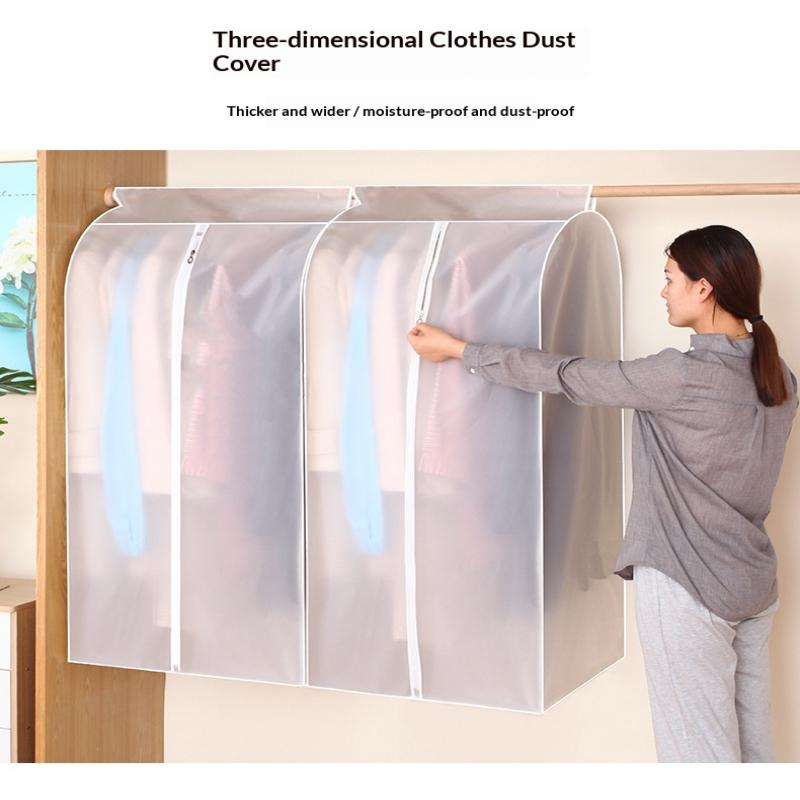 Пылезащитный чехол для одежды большой вместимости, подвесной чехол для хранения одежды, платья, костюма, пальто, с утолщением