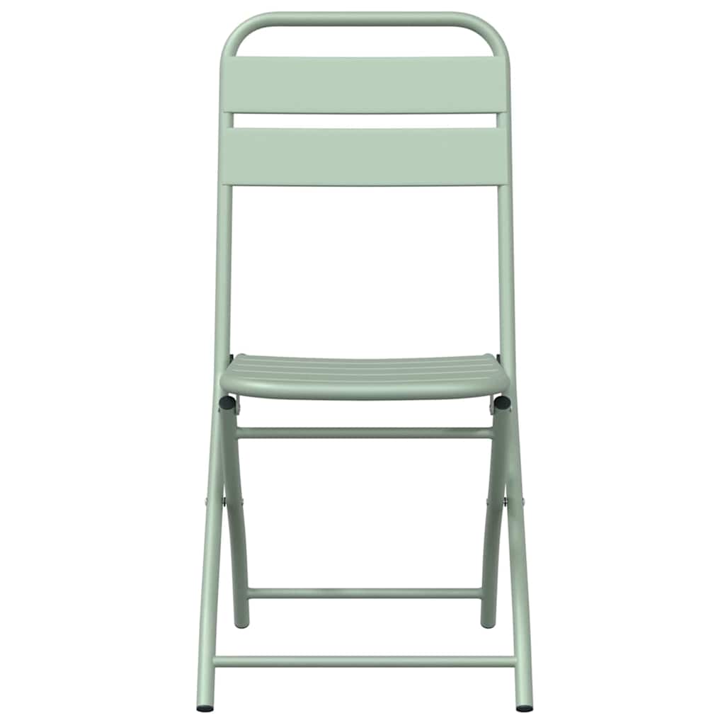 Garden Folding Chair 2 pcs Light Mint 42 x 52 x 82 cm