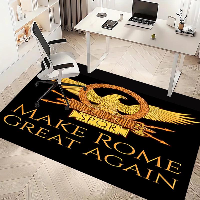 1pc SPQR Roman Eagle1 Print Area Rug - Soft, Washable Non-Slip Indoor Mat, Living Room, Home Office Decorative Rug,Office Decorative
