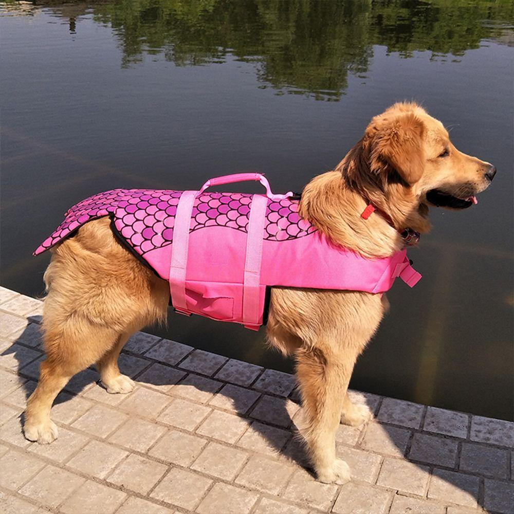 Swimsuit Harness Vest Dog Life Jacket Pet Safety Clothes Mermaid Shark Puppy Surf Saver Coat