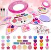 Макияж детский для девочек косметический ролевой притворный косметический развивающий настоящий смываемый с для макияжа кейс для макияжа в комплекте набор, макияж, набор, играть, играть, игрушка,