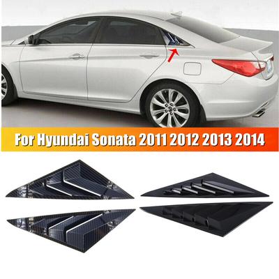Для Hyundai Sonata 2011 2012 2013 2014 ABS Пластик Заднее Окно Четверть Жалюзи Накладка Боковой Вентиляционный Отвод Автомобильные Клейкие Аксессуары