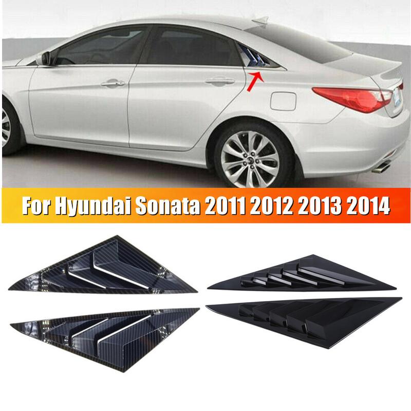 Для Hyundai Sonata 2011 2012 2013 2014 ABS Пластик Заднее Окно Четверть Жалюзи Накладка Боковой Вентиляционный Отвод Автомобильные Клейкие Аксессуары