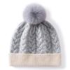 Export Order Autumn and Winter Cashmere Knitted Hat Women's Thickened Twisted Fox Hair Ball Ear Protector Wool Cap