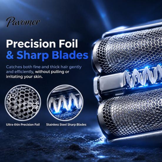 Face Grooming Accessories 51S 51B Replacement Shaver Head for Braun Series 5 ContourPro, 8000 & WF1/WF2 Razors, Daily Beard Trimmer Foil and