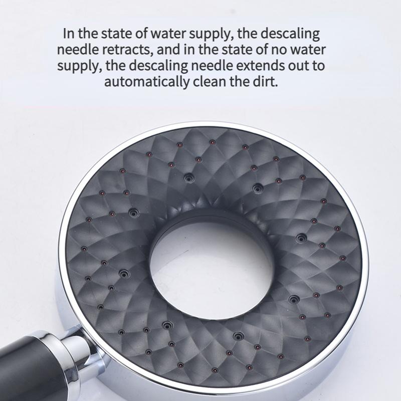 Handheld Shower Head Fashion Donut Automatic Descaling Shower Head Pressurized Bath Single Head Bathroom Supplies