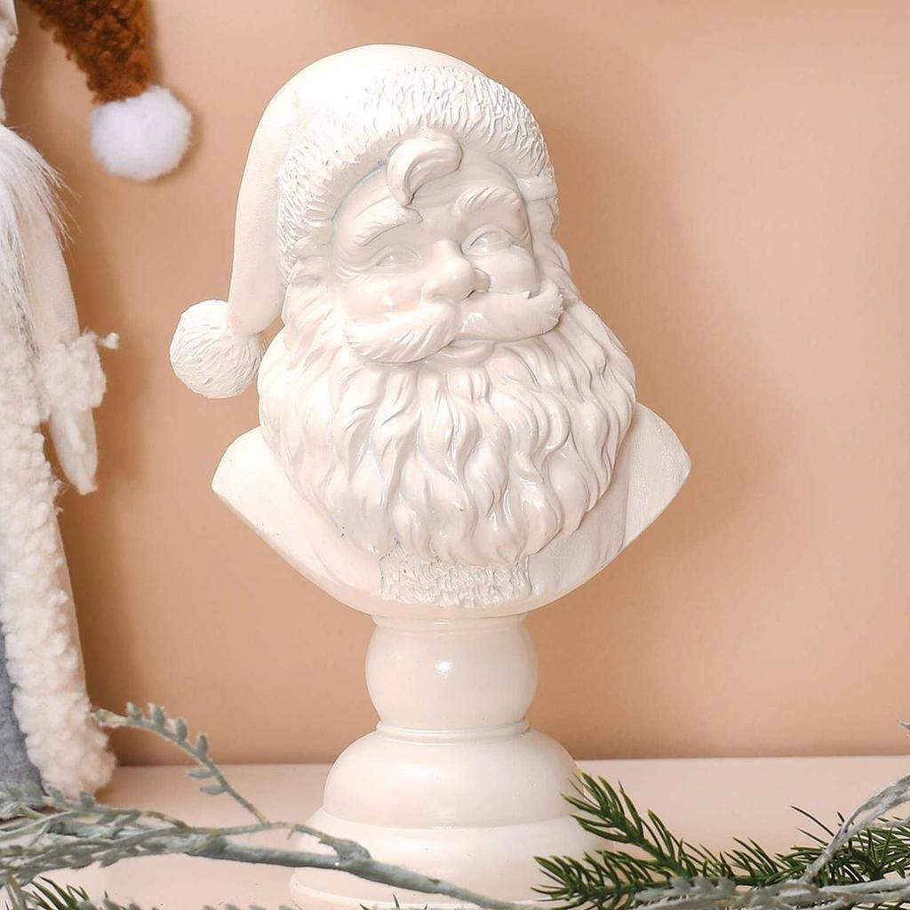Santa Figures Decorations Resin Sculpture Collectibles Christmas Resin Statue for Dorm Living Room Bedroom Counter Party Winter