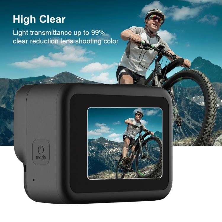 PULUZ для GoPro HERO8 Black Линза + ЖК-дисплей 9H 2.5D Закаленное стекло