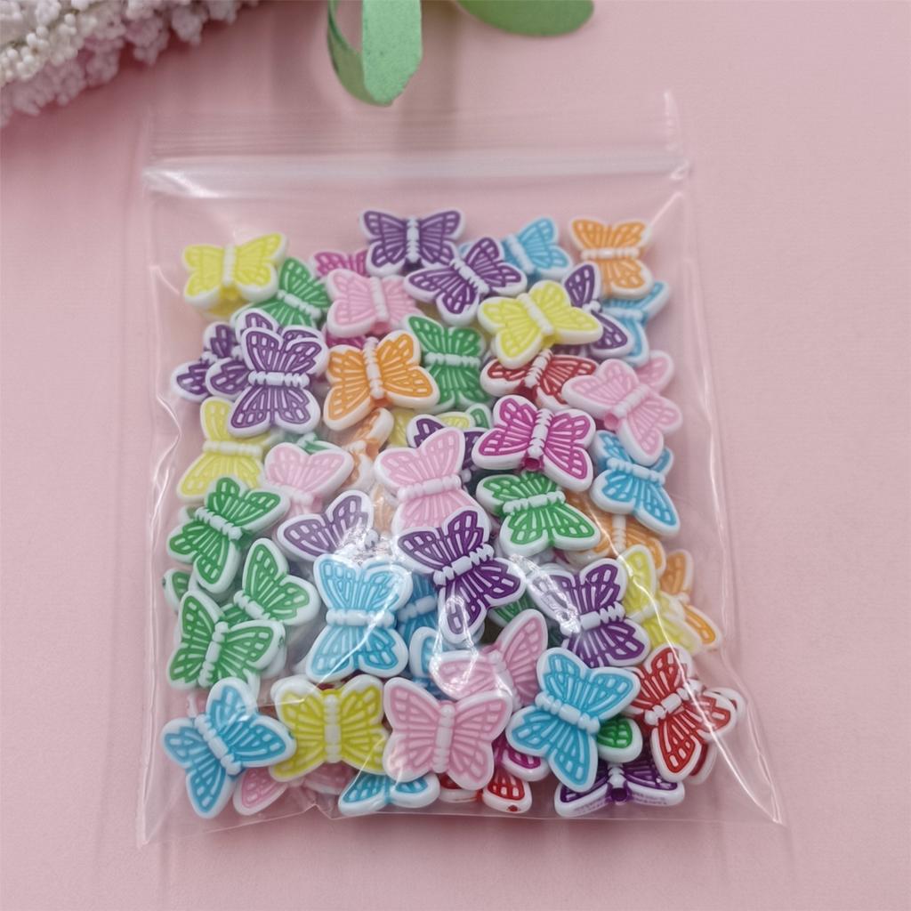 Главная Товары для вечеринок Ожерелья Ювелирные изделия Маркировка DIY Аксессуары 100 шт./пакет Акриловые бусины DIY Материалы для ручной работы Тыква для сережек Бабочка