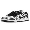 Nike Dunk Abrasion Resistant Slip Resistant Low top Skateboard Shoes Unisex Black White DD1391-100(Team1007-